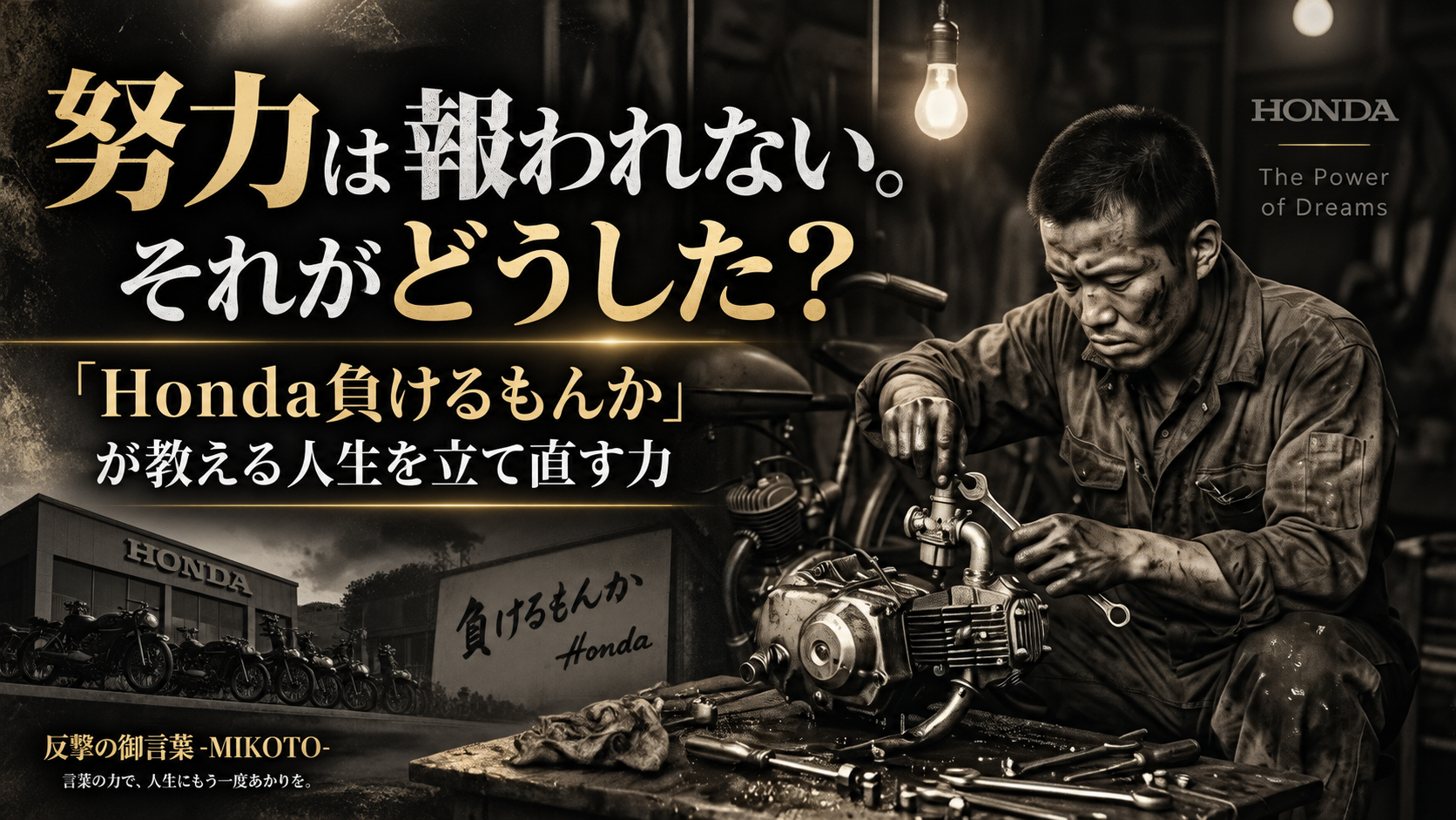 努力は報われない。それがどうした？「Honda負けるもんか」が教える人生を立て直す力
